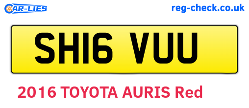 SH16VUU are the vehicle registration plates.