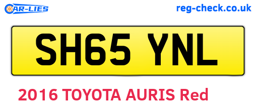 SH65YNL are the vehicle registration plates.