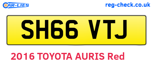 SH66VTJ are the vehicle registration plates.