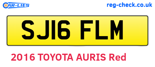 SJ16FLM are the vehicle registration plates.