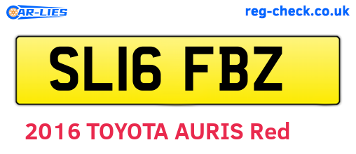 SL16FBZ are the vehicle registration plates.