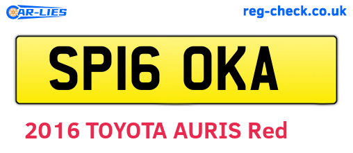 SP16OKA are the vehicle registration plates.