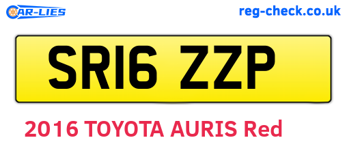 SR16ZZP are the vehicle registration plates.