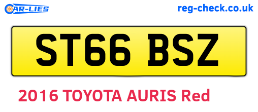 ST66BSZ are the vehicle registration plates.