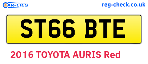 ST66BTE are the vehicle registration plates.