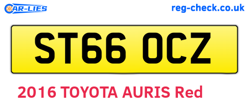 ST66OCZ are the vehicle registration plates.