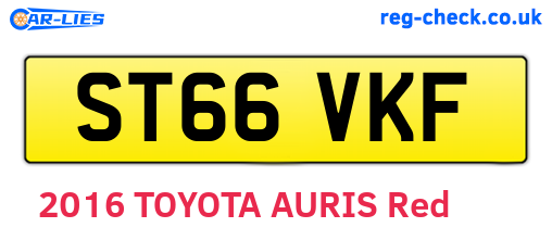 ST66VKF are the vehicle registration plates.