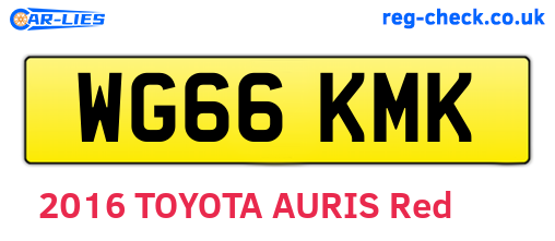 WG66KMK are the vehicle registration plates.