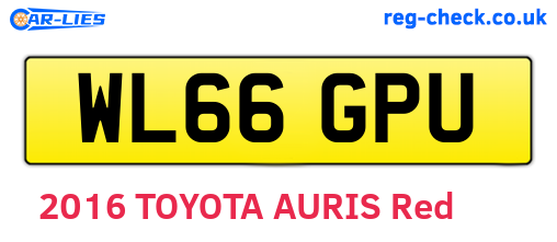 WL66GPU are the vehicle registration plates.