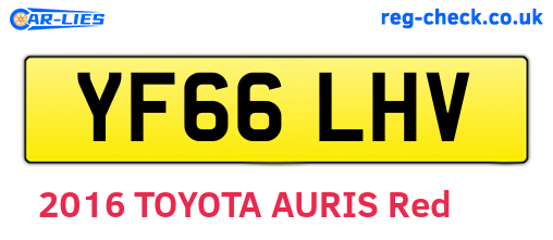YF66LHV are the vehicle registration plates.