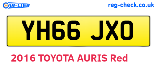 YH66JXO are the vehicle registration plates.
