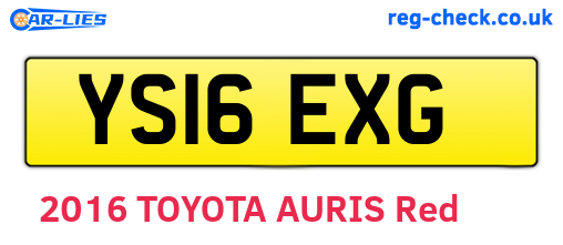 YS16EXG are the vehicle registration plates.