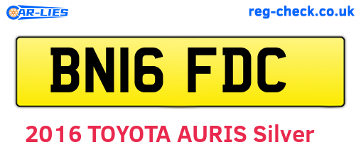 BN16FDC are the vehicle registration plates.