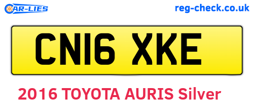 CN16XKE are the vehicle registration plates.