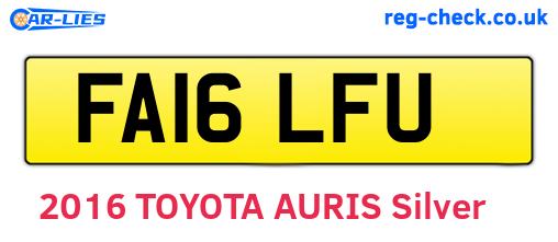 FA16LFU are the vehicle registration plates.
