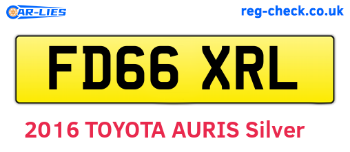 FD66XRL are the vehicle registration plates.