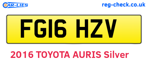 FG16HZV are the vehicle registration plates.