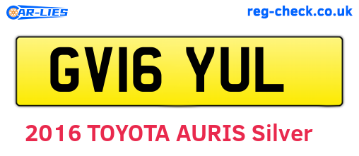 GV16YUL are the vehicle registration plates.