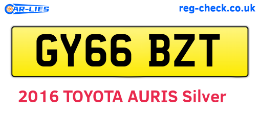 GY66BZT are the vehicle registration plates.