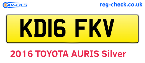 KD16FKV are the vehicle registration plates.