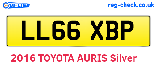 LL66XBP are the vehicle registration plates.