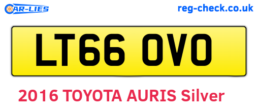 LT66OVO are the vehicle registration plates.