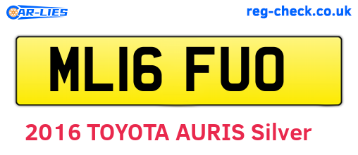 ML16FUO are the vehicle registration plates.