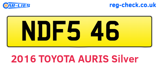 NDF546 are the vehicle registration plates.