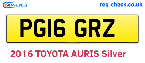 PG16GRZ are the vehicle registration plates.