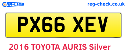 PX66XEV are the vehicle registration plates.