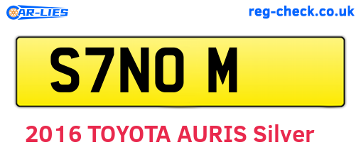 S7NOM are the vehicle registration plates.