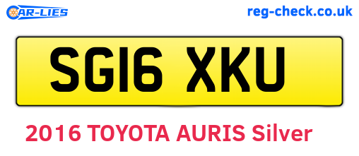 SG16XKU are the vehicle registration plates.