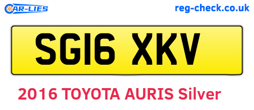 SG16XKV are the vehicle registration plates.