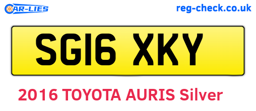 SG16XKY are the vehicle registration plates.