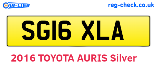 SG16XLA are the vehicle registration plates.