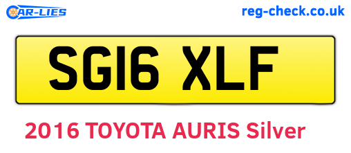SG16XLF are the vehicle registration plates.