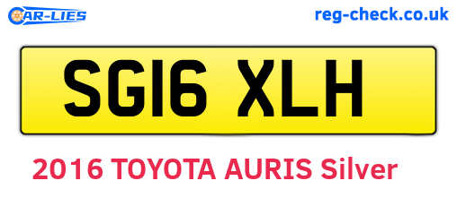 SG16XLH are the vehicle registration plates.