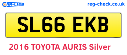 SL66EKB are the vehicle registration plates.