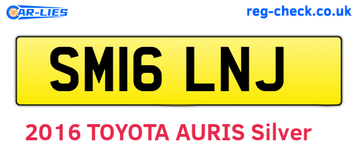 SM16LNJ are the vehicle registration plates.