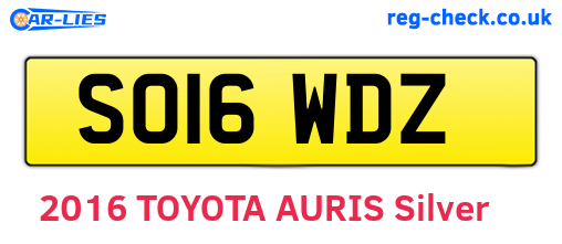 SO16WDZ are the vehicle registration plates.