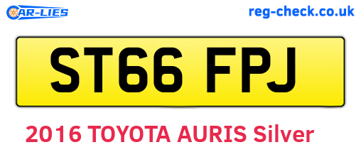 ST66FPJ are the vehicle registration plates.