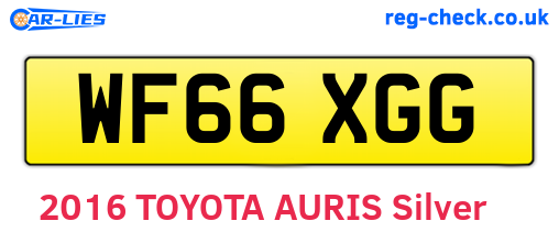 WF66XGG are the vehicle registration plates.