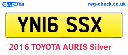 YN16SSX are the vehicle registration plates.