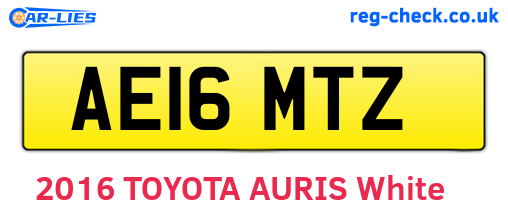 AE16MTZ are the vehicle registration plates.