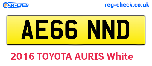 AE66NND are the vehicle registration plates.