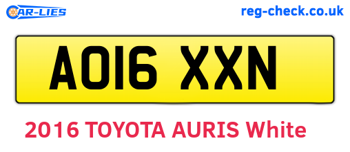 AO16XXN are the vehicle registration plates.