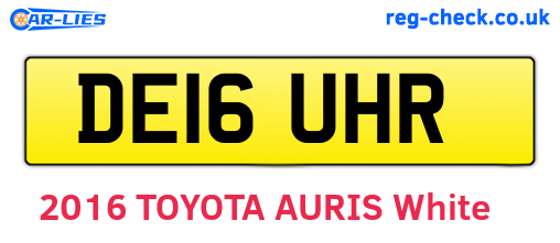 DE16UHR are the vehicle registration plates.
