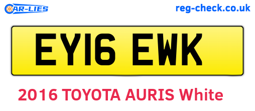 EY16EWK are the vehicle registration plates.