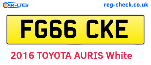 FG66CKE are the vehicle registration plates.