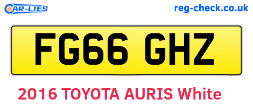 FG66GHZ are the vehicle registration plates.